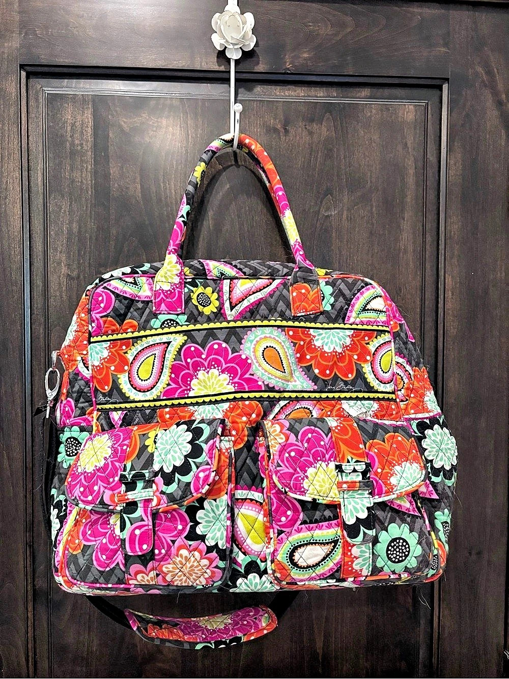 Vera Bradley Large Travel Duffel Bag 💜 Like New